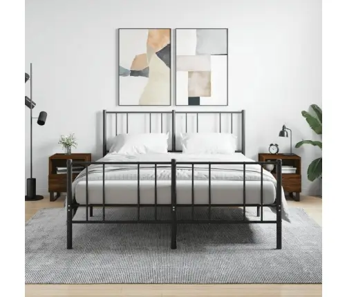 Öökapid 2 Tk, Pruun Tamm, 40 X 35 X 47,5 cm Tehispuit