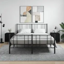 Naktsskapīši, 2 Gab., Melni, 40X40X50 Cm, Inženierijas Koks Vidaxl