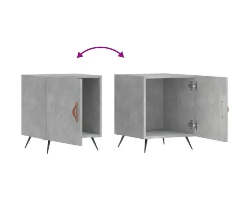 Naktsskapītis, Betona Pelēks, 40X40X50 Cm, Inženierijas Koks Vidaxl