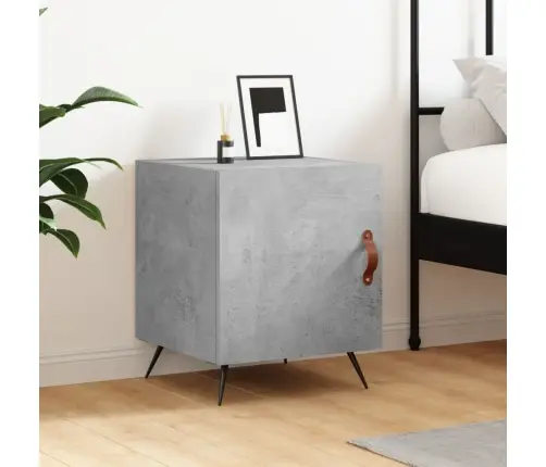 Naktsskapītis, Betona Pelēks, 40X40X50 Cm, Inženierijas Koks Vidaxl