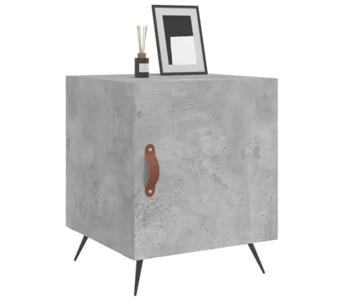 Naktsskapīši, 2 Gab., Pelēki, 40X40X50 Cm, Inženierijas Koks Vidaxl