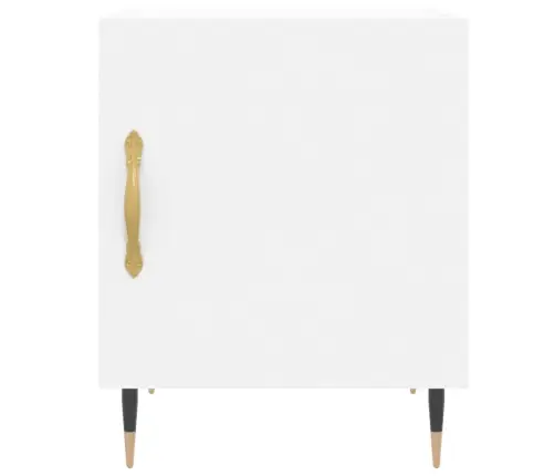 Naktinės Spintelės, 2Vnt., Baltos, 40X40X50cm Apdirbta Mediena