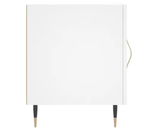 Naktinės Spintelės, 2Vnt., Baltos, 40X40X50cm Apdirbta Mediena