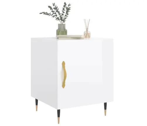 Naktinės Spintelės, 2Vnt., Baltos, 40X40X50cm Apdirbta Mediena