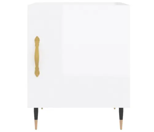 Naktinės Spintelės, 2Vnt., Baltos, 40X40X50cm Apdirbta Mediena