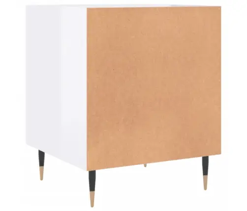 Naktinės Spintelės, 2Vnt., Baltos, 40X40X50cm Apdirbta Mediena