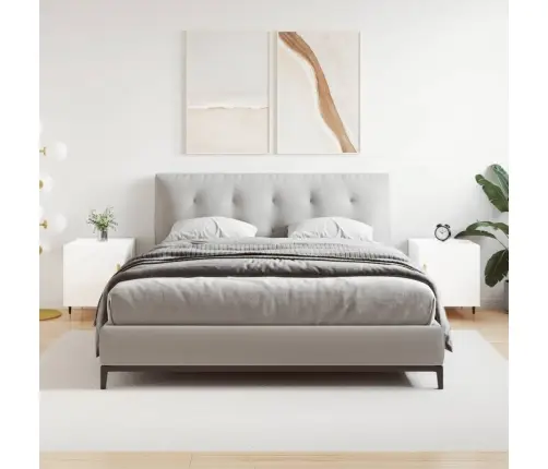 Naktinės Spintelės, 2Vnt., Baltos, 40X40X50cm Apdirbta Mediena