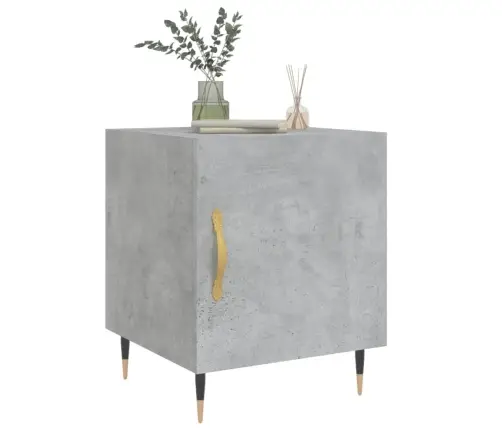 Naktsskapīši, 2 Gab., Pelēki, 40X40X50 Cm, Inženierijas Koks Vidaxl