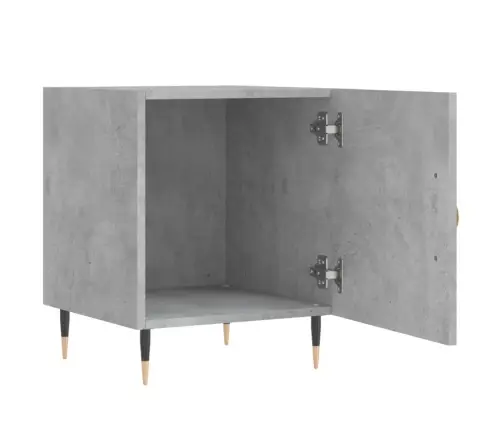 Naktsskapīši, 2 Gab., Pelēki, 40X40X50 Cm, Inženierijas Koks Vidaxl