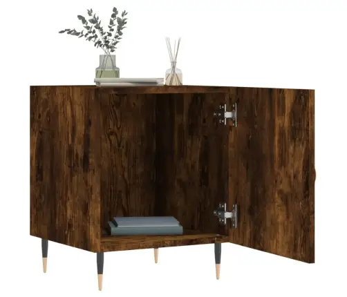 Öökapid 2 Tk, Suitsutatud Tamm, 40 X 40 X 50 cm Tehispuit