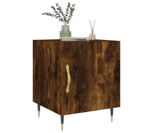 Öökapid 2 Tk, Suitsutatud Tamm, 40 X 40 X 50 cm Tehispuit