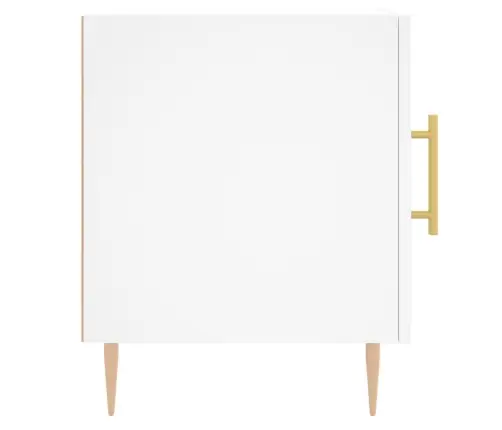 Naktinė Spintelė, Baltos Spalvos, 40X40X50cm Apdirbta Mediena Naktinė Spintelė, Baltos Spalvos, 40X40X50cm Apdirbta Mediena
