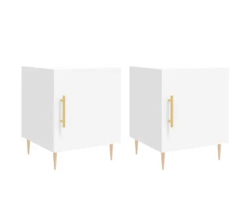 Öökapid 2 Tk, Valge, 40 X 40 X 50 cm Tehispuit