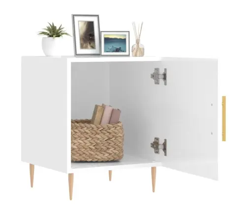 Naktsskapīši, 2 Gab., Balti, 40X40X50 Cm, Inženierijas Koks Vidaxl