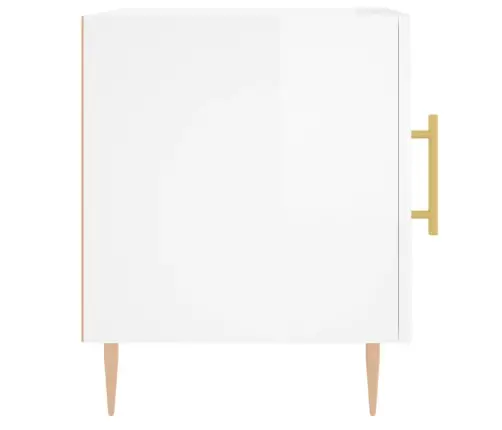 Naktsskapīši, 2 Gab., Balti, 40X40X50 Cm, Inženierijas Koks Vidaxl