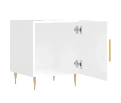 Naktsskapīši, 2 Gab., Balti, 40X40X50 Cm, Inženierijas Koks Vidaxl