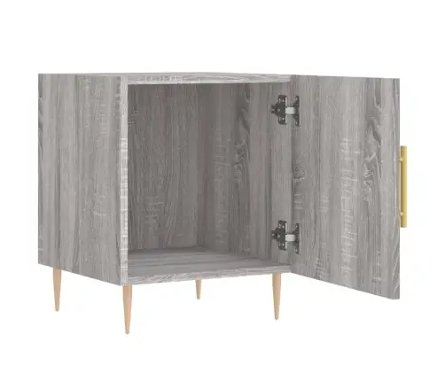 Naktsskapīši, 2 Gab., Pelēcīgi, 40X40X50 Cm, Inženierijas Koks Vidaxl