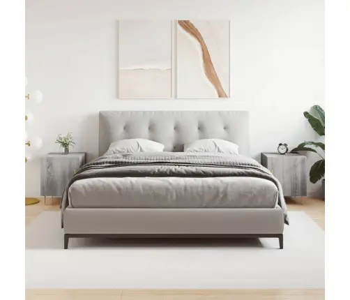 Naktsskapīši, 2 Gab., Pelēcīgi, 40X40X50 Cm, Inženierijas Koks Vidaxl