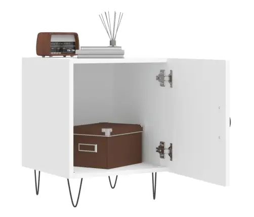 Naktsgaldiņš, Balts, 40X40X50 Cm, Inženierijas Koks Vidaxl