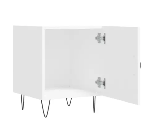 Naktsskapīši, 2 Gab., Balti, 40X40X50 Cm, Inženierijas Koks Vidaxl