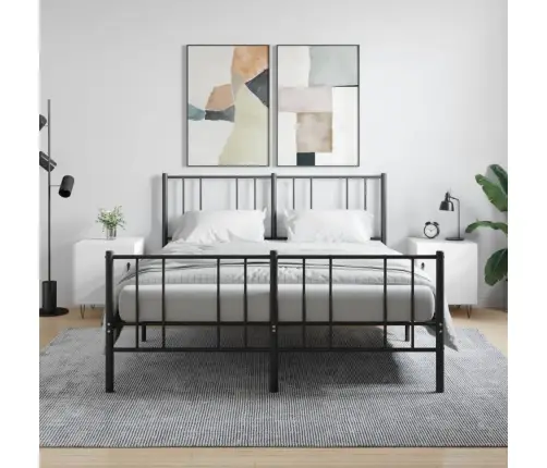 Naktsskapīši, 2 Gab., Balti, 40X40X50 Cm, Inženierijas Koks Vidaxl