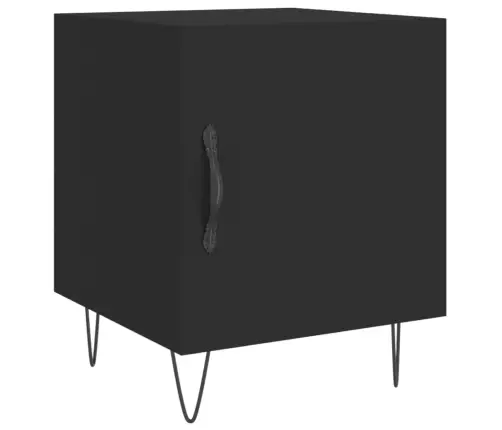 Naktsgaldiņš, Melns, 40X40X50 Cm, Inženierijas Koks Vidaxl