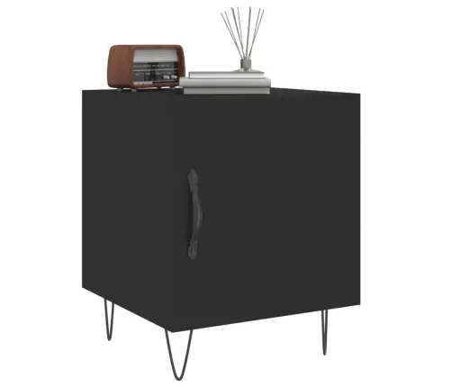 Naktsgaldiņš, Melns, 40X40X50 Cm, Inženierijas Koks Vidaxl