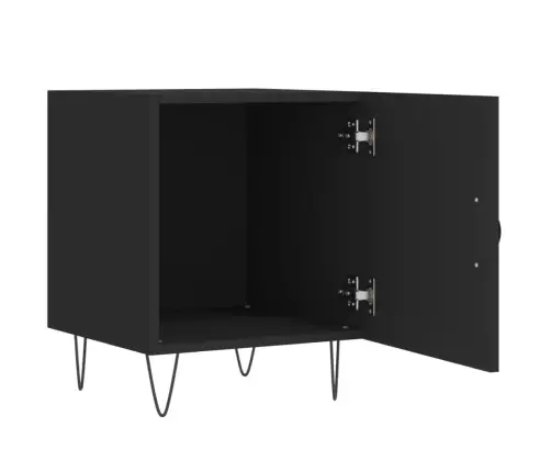 Naktsgaldiņš, Melns, 40X40X50 Cm, Inženierijas Koks Vidaxl