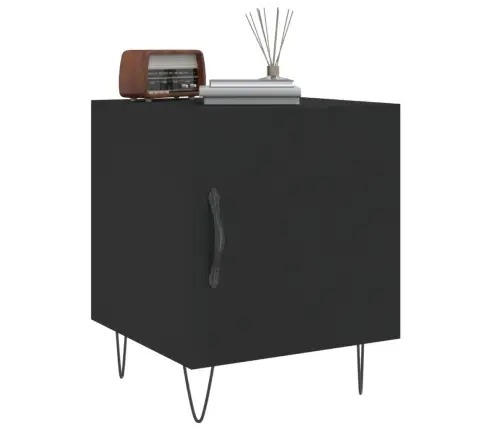 Naktsskapīši, 2 Gab., Melni, 40X40X50 Cm, Inženierijas Koks Vidaxl