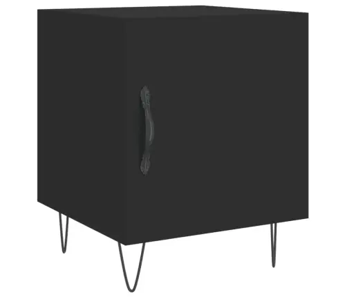 Naktsskapīši, 2 Gab., Melni, 40X40X50 Cm, Inženierijas Koks Vidaxl