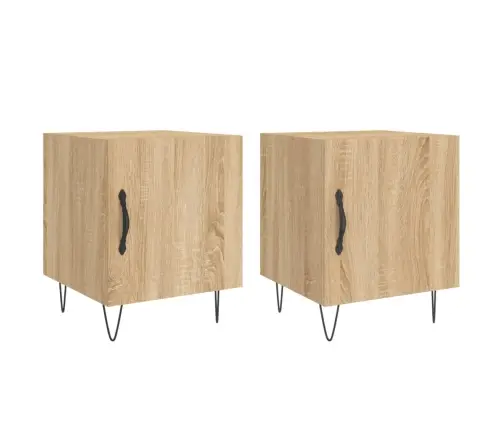 Naktsskapīši, 2 Gb., Koka Krāsa, 40X40X50 Cm, Inženierijas Koks Vidaxl