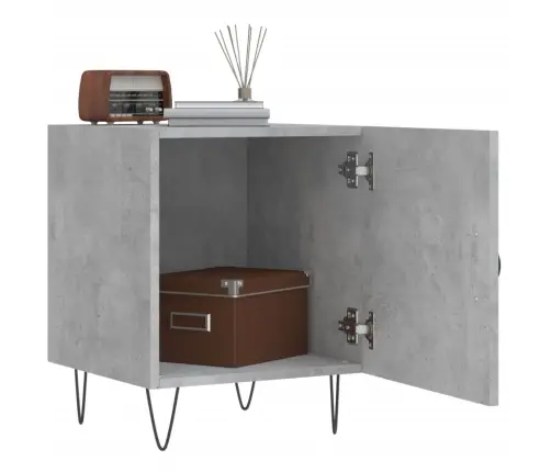 Naktsskapīši, 2 Gab., Pelēki, 40X40X50 Cm, Inženierijas Koks Vidaxl