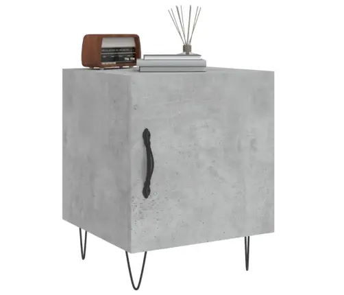 Naktsskapīši, 2 Gab., Pelēki, 40X40X50 Cm, Inženierijas Koks Vidaxl