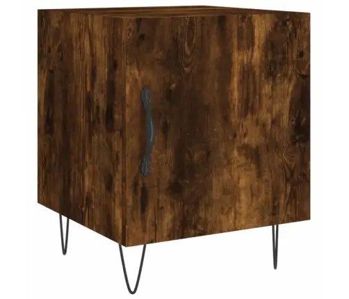 Naktinės Spintelės, 2Vnt., Dūminio Ąžuolo, 40X40X50cm Mediena