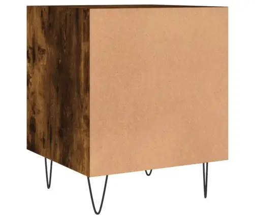 Naktinės Spintelės, 2Vnt., Dūminio Ąžuolo, 40X40X50cm Mediena