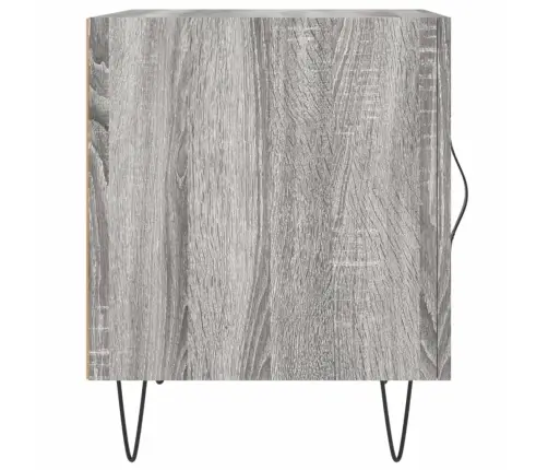 Naktinė Spintelė, Pilka Ąžuolo, 40X40X50cm Apdirbta Mediena