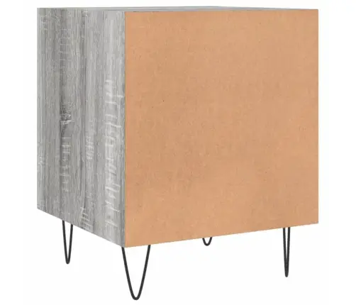 Naktinė Spintelė, Pilka Ąžuolo, 40X40X50cm Apdirbta Mediena