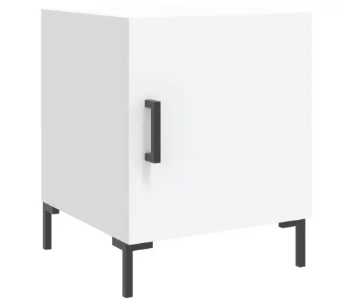 Naktinė Spintelė, Baltos Spalvos, 40X40X50cm Apdirbta Mediena