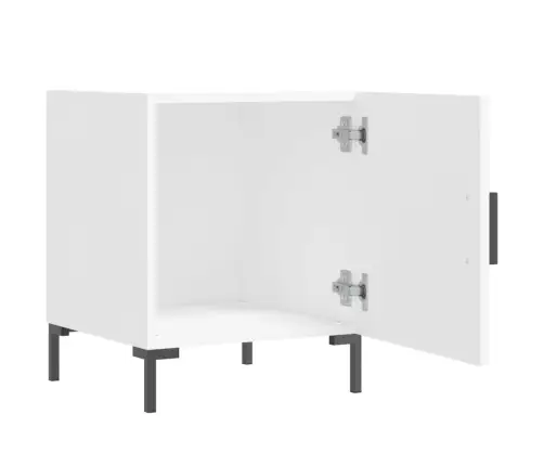 Naktinė Spintelė, Baltos Spalvos, 40X40X50cm Apdirbta Mediena