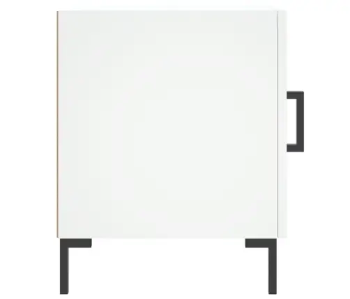 Naktinė Spintelė, Baltos Spalvos, 40X40X50cm Apdirbta Mediena