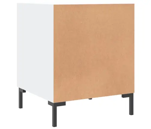 Naktinė Spintelė, Baltos Spalvos, 40X40X50cm Apdirbta Mediena