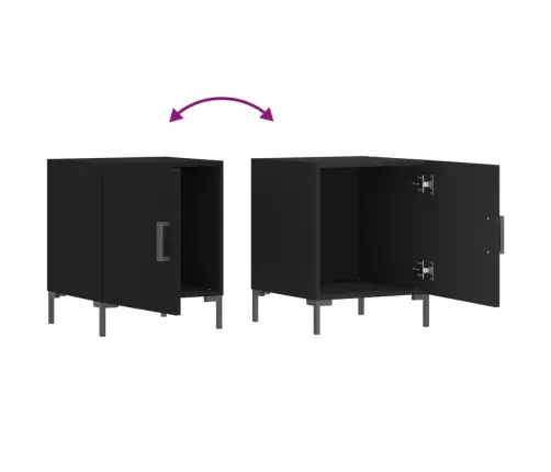 Naktsgaldiņš, Melns, 40X40X50 Cm, Inženierijas Koks Vidaxl