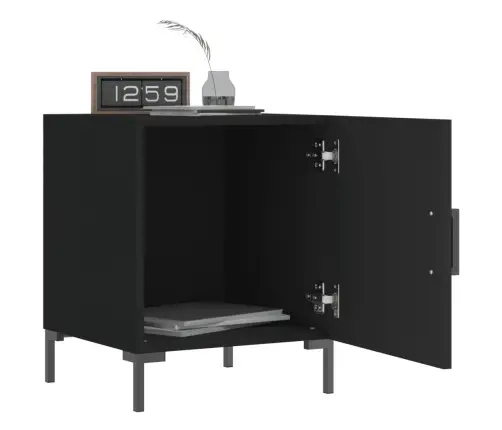 Naktsgaldiņš, Melns, 40X40X50 Cm, Inženierijas Koks Vidaxl