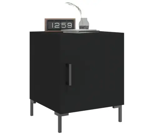 Naktsgaldiņš, Melns, 40X40X50 Cm, Inženierijas Koks Vidaxl