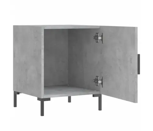 Naktsskapītis, Betona Pelēks, 40X40X50 Cm, Inženierijas Koks Vidaxl