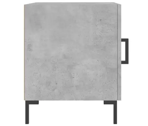 Naktsskapītis, Betona Pelēks, 40X40X50 Cm, Inženierijas Koks Vidaxl