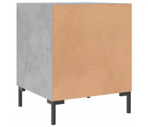 Naktsskapītis, Betona Pelēks, 40X40X50 Cm, Inženierijas Koks Vidaxl