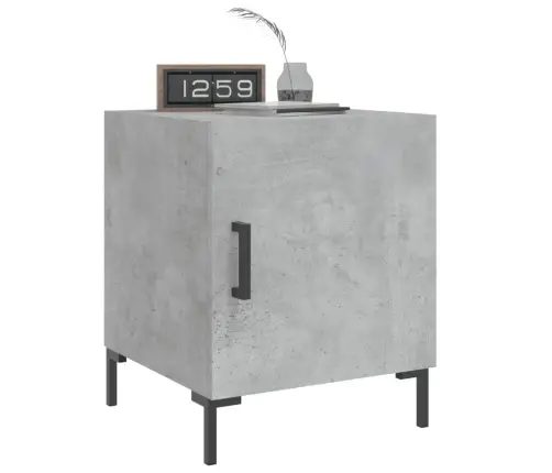 Naktsskapītis, Betona Pelēks, 40X40X50 Cm, Inženierijas Koks Vidaxl