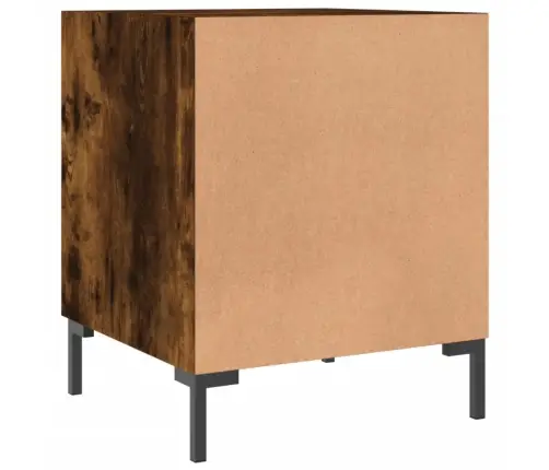 Öökapid 2 Tk, Suitsutatud Tamm, 40 X 40 X 50 cm Tehispuit