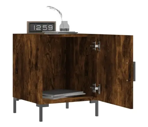 Öökapid 2 Tk, Suitsutatud Tamm, 40 X 40 X 50 cm Tehispuit